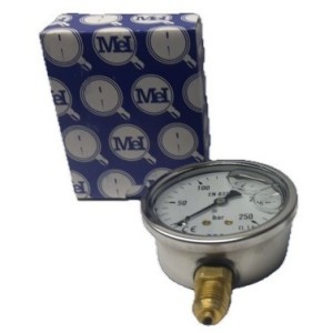Manometr pionowy INOX Mei fi63 1/4 0-250 bar