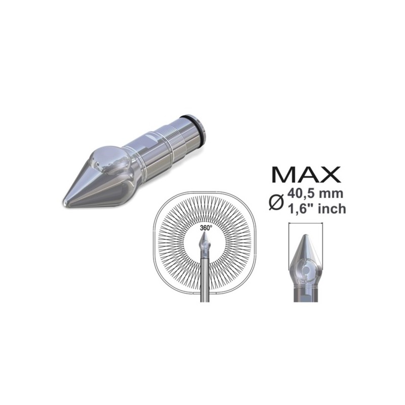 Kit TLR M4 Ai316 -Testa dysze M4 x MI42-316-MI63 - Ø40,5 mm – 25.3610.24