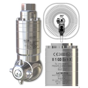 A42R-316 -360° - Samobieżna głowica - czyszczenie zbiorników a 360° - - NSF-FDA zgodny-- Atex 2460 – 25.5700.20