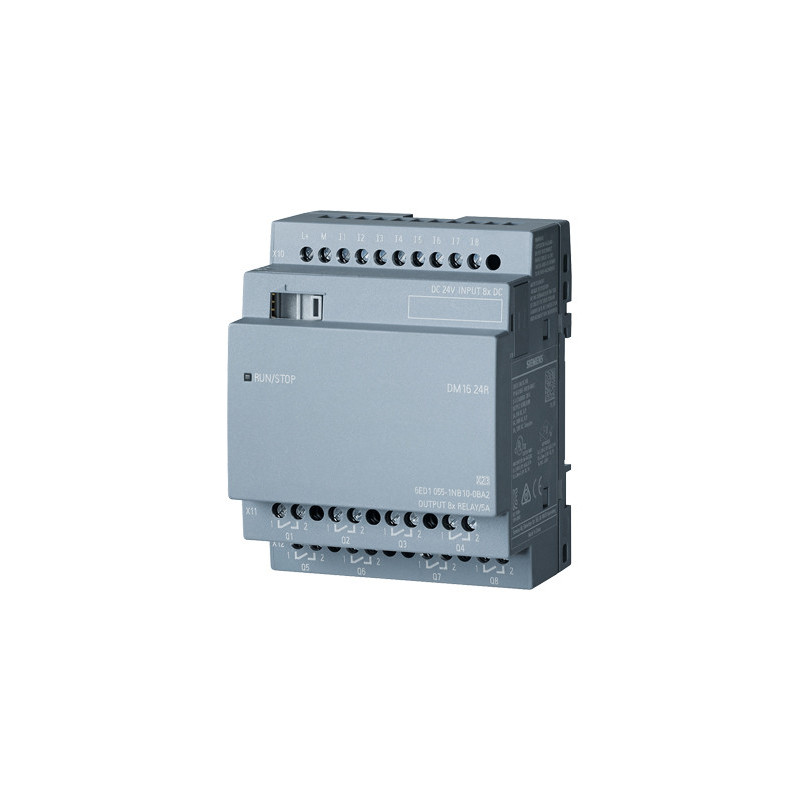 Logo! DM16 24R,EXP. MODULE, PU/I/O:24V DC/24V D rozszerzenie x8