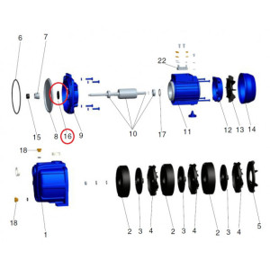 Część do Speroni RGM4: Pierścień ociekowy - Uszczelnienie (nr 16)