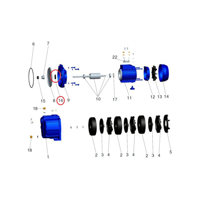 Część do Speroni RGM4: Pierścień ociekowy - Uszczelnienie (nr 16)